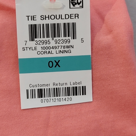 KAREN SCOTT Womens Plus 0X Solid Coral - Picture 10 of 13